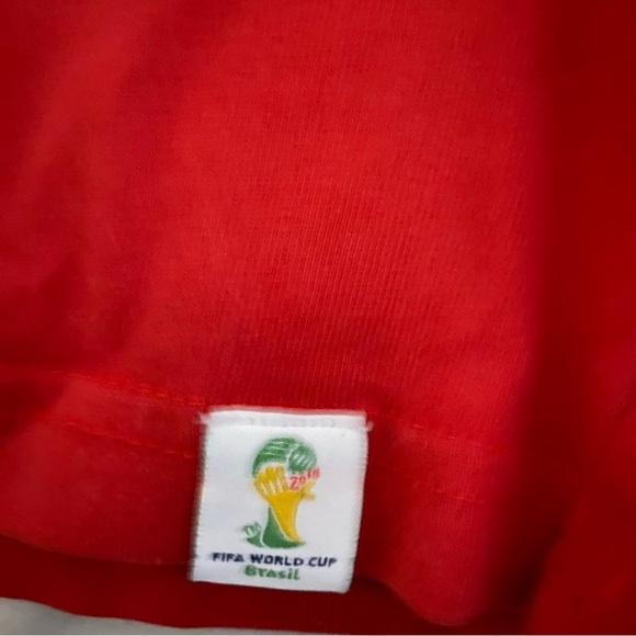 Adidas FIFA World Cup Portugal Mens T-Shirt Size S Red Soccer Football Tee - Picture 5 of 7